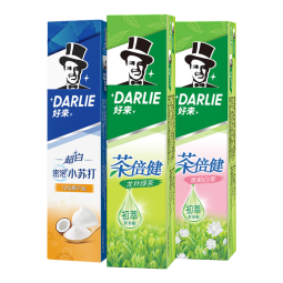 好来（DARLIE）黑人牙膏茶倍健龙井绿茶清新口气防蛀黄牙垢烟渍含氟牙膏成人 茶倍健190g*3