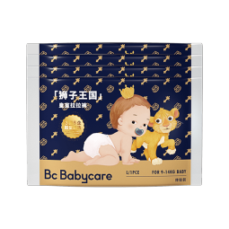 bc babycare皇室狮子王国系列拉拉裤新生儿婴儿宝宝尿不湿超薄透气秋冬不闷 L 1包 4片 试用装【体重9-14KG】