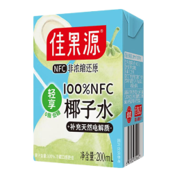 佳果源【王俊凯推荐】佳农旗下100%NFC椰子水200ml轻享装 NFC椰子水200ml*18瓶