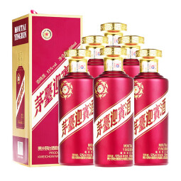 茅台（MOUTAI）迎宾酒 紫迎宾 酱香型白酒 53度 500ml*6 整箱装 礼盒装