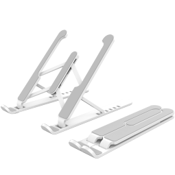 夕米 P1 笔记本电脑支架托架 折叠升降桌面增高散热器架子便携式悬空苹果macbook托升降桌调节 塑胶多档调节+金属支撑（象牙白）