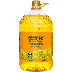 长寿花 纯香菜籽油 5L 食用油 非转基因 