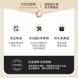 西铁城（CITIZEN）手表 时尚休闲精致不锈钢光动能女表贝母表盘礼物送女友 EM0673-83D