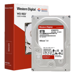 西部数据 NAS硬盘 WD Red Plus 西数红盘Plus 8TB CMR 5640转 256MB SATA 网络存储 私有云常备(WD80EFPX)