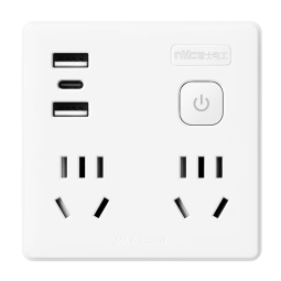 NVC雷士电工 86型usb+Type C插座转换器插头 插板多孔转换器 插头转换器 EP442C