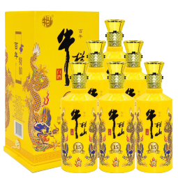 牛栏山 百年特酿15 小黄龙 浓香型 白酒 42度 500ml*6瓶 整箱装