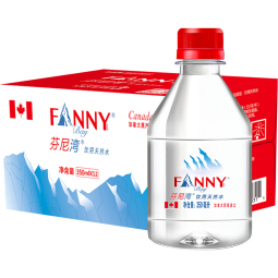 芬尼湾（FANNYBAY） 加拿大进口饮用天然水350ml*12瓶弱碱性小瓶装矿泉水 (350ml*12瓶/箱)