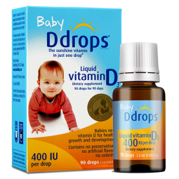 Ddrops滴卓思 新生婴幼儿童复合维生素D3滴剂vd3 出生-1岁 2.5ml 400IU