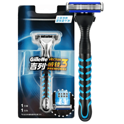 吉列（Gillette）吉列威锋3刀片手动剃须刀三层手动刮胡刀1刀架1刀头 1刀架1刀头