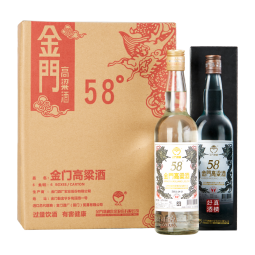 金门高粱 白金龙 清香型白酒 58度600ml*6瓶整箱装 【商务宴请送礼】