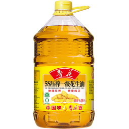 鲁花 食用油 5S压榨一级花生油 5.43L（新老包装随机发放）