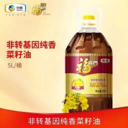 福临门 食用油 非转基因 纯香菜籽油5L  中粮出品