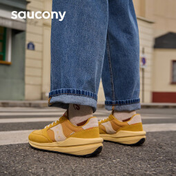 Saucony索康尼JAZZ RENEW休闲鞋男女复古鞋情侣运动休闲鞋黄41