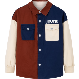 Levi's 李维斯童装【商场同款】春秋款男童双面穿夹克儿童复古撞色外套 深辣椒红 140/68(S)