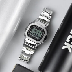 卡西欧（CASIO）G-SHOCK系列小红圈太阳能电波防水防震潮流运动小方块圣诞礼物 电波+太阳能+蓝牙GMW-B5000D-1