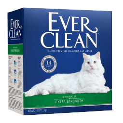 铂钻美国蓝标铂钻猫砂EverClean25磅低尘活性炭除臭膨润土净味猫厕所 绿标-25磅