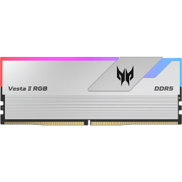 宏碁掠夺者（PREDATOR）32G(16G×2)套装 DDR5 6800频率 台式机内存条 Vesta II 炫光星舰RGB灯条(C34)星光银 AI电脑配件