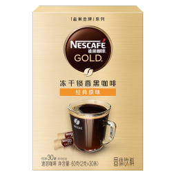 雀巢（Nestle）金牌原味现磨口感冻干0糖0脂*速溶黑咖燃减小金条60g李昀锐推荐