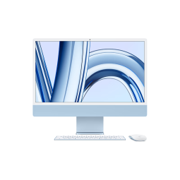 Apple/苹果AI笔记本/2023款 iMac 24英寸蓝色 4.5K屏 M3(8+10核) 8G 256G  一体式电脑MQRQ3CH/A