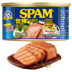 世棒（SPAM）午餐肉罐头经典原味198g 早餐火锅烧烤香锅食材开罐即食应急装 