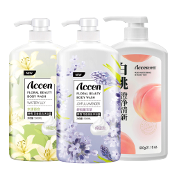 澳雪（accen）秘境花园香氛美肌沐浴露  600ml白桃+500ml百合花+500ml薰衣草