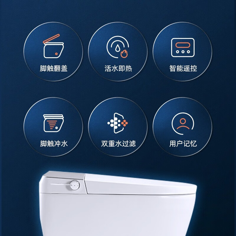 智能马桶一体机全自动冲水清洗烘干自动座便器电动马桶et35温度数显
