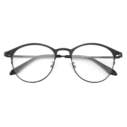 汉（Han Dynasty）眼镜框近视眼镜男女款 防辐射护目镜近视眼镜框架 42060 哑黑 配1.56防蓝光镜片0-400度