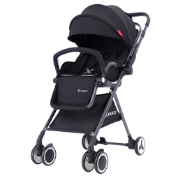 GOKKE高景观婴儿推车可坐躺 双向轻便易携可折叠儿童小推车宝宝幼儿车 黑色（补货中）