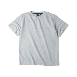 马登工装 美式复古250g华夫格夏季T恤男士正肩圆领短袖抗皱针织半袖衫 灰色 XL（180/100A）