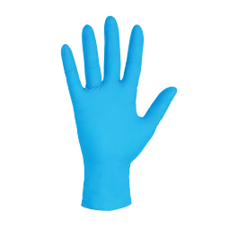 超护 一次性手套食品级丁腈橡胶厨房加厚手套检查餐饮洗碗卫生清洁 9寸蓝丁腈手套（100只/盒）中码M