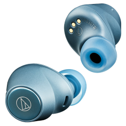 铁三角（Audio-technica）CKS30TW 真无线蓝牙5.1耳机 入耳式音乐重低音防水 兼容苹果华为小米手机 蓝色