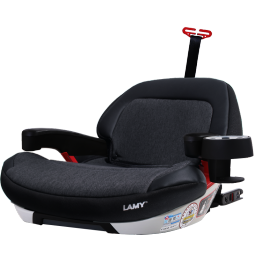 LAMY儿童安全座椅增高垫3-12岁宝宝坐垫车载简易便携汽车用ISOFIX接口 炫酷黑