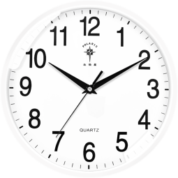 北极星（POLARIS）挂钟 时尚创意客厅钟表简约石英钟12英寸2842白色