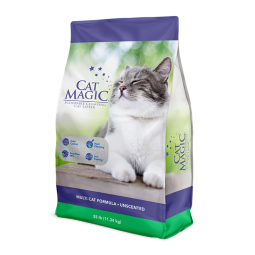 喵洁客（CAT MAGIC）猫砂美国原装进口矿砂钠基矿石除臭低尘膨润土猫砂25磅22斤紫标