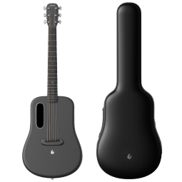 拿火吉他（LAVAGUITAR）LAVA ME 3 智能民谣吉他初学者旅行于文文陆虎推荐 碳纤维吉他 深空灰（配标准琴包） 38英寸