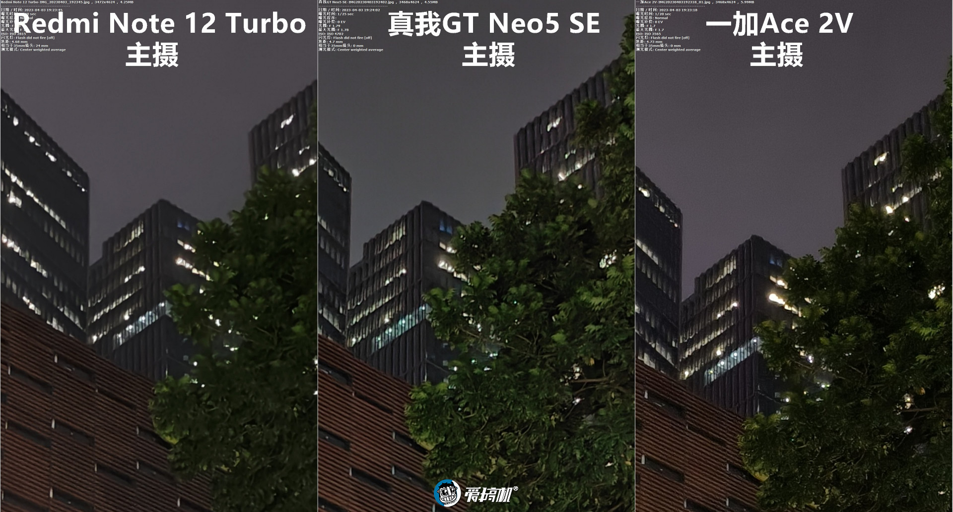 2000元档拍照对比：真我GT Neo5 SE对Redmi Note 12 Turbo、一加Ace 2V