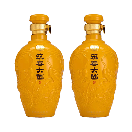 筑春筑春大酱黄龙瓶裸瓶贵州茅台镇酱香型白酒53度750ml6整箱