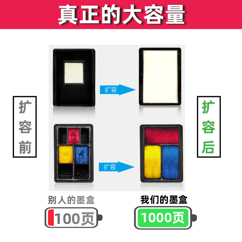 适用惠普HP63墨盒Deskjet 2130 2131 3630 3632 3830 4520 4650 F6U61A F6U62A打印机连喷63XL黑色彩色 63b