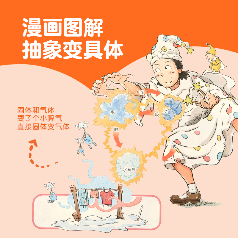 漫画万物这就是物理 儿童百科全书漫画7-12岁三四五六年级小学生儿童物理启蒙科普百科全书 漫画物理化学恐龙太空自然人体动物发明