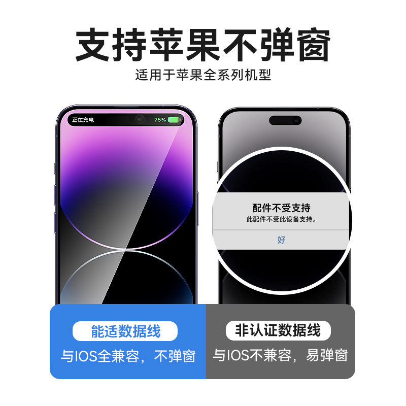 能适适用苹果iphone华为数据线超短30cm专用充电宝PD15充电线器13短线typec通用短款usb手机快充线14pro弯头