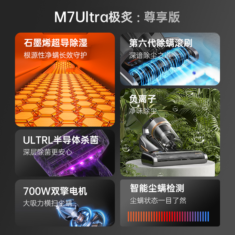 【极炙】莱克吉米M7 Ultra石墨烯远红外除螨仪床上家用吸螨虫神器