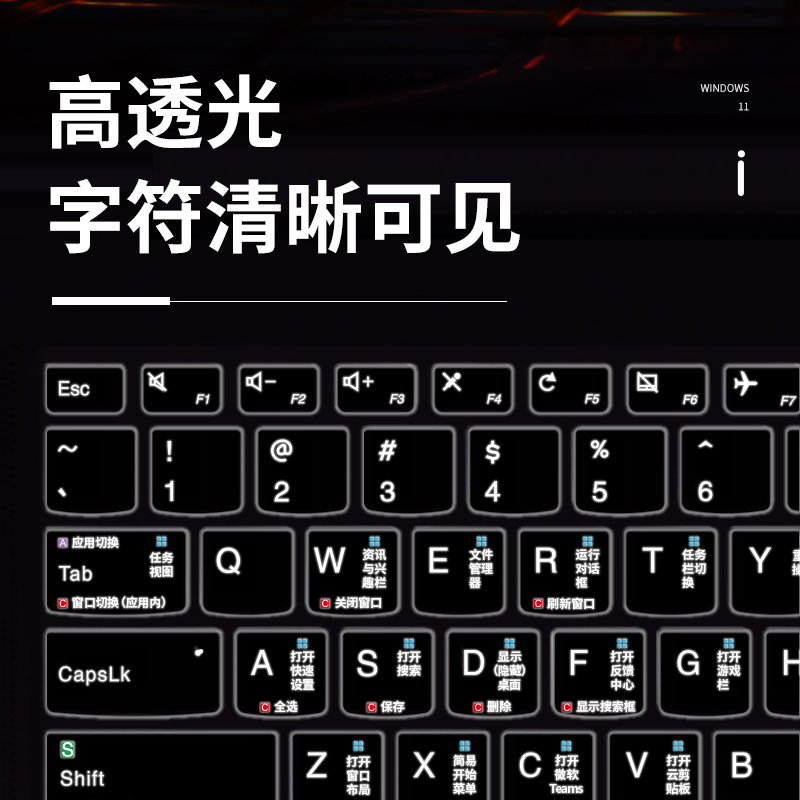 适用惠普战66六代五代盘膜星14键笔记本15青春版战99锐龙X星book Pro14快捷键15.6寸电脑四代Air保护膜hp酷睿