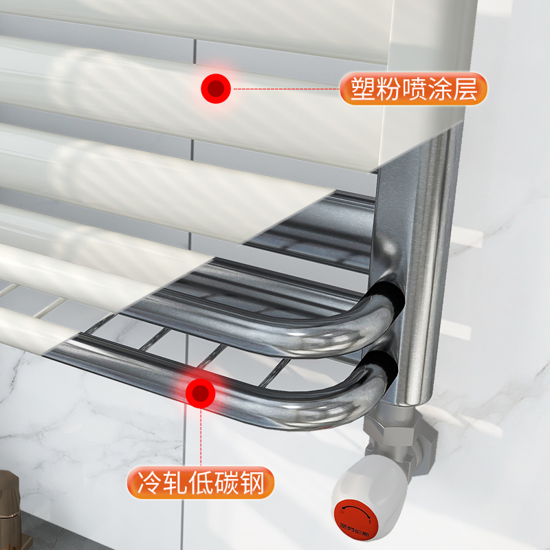 卫生间小背篓暖气片家用集中供暖铜铝复合散热片壁挂式供热卫浴
