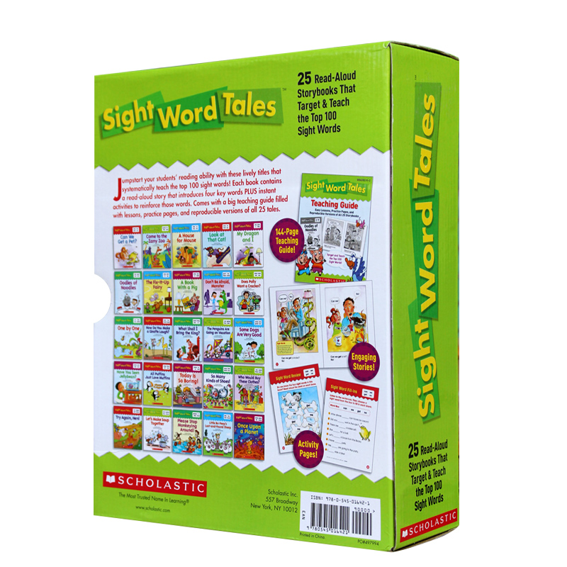 送音频+教师指导手册学乐高频词sight word tales 25册常见启蒙关键词故事书入门英文原版scholastic美国分级阅读words tale