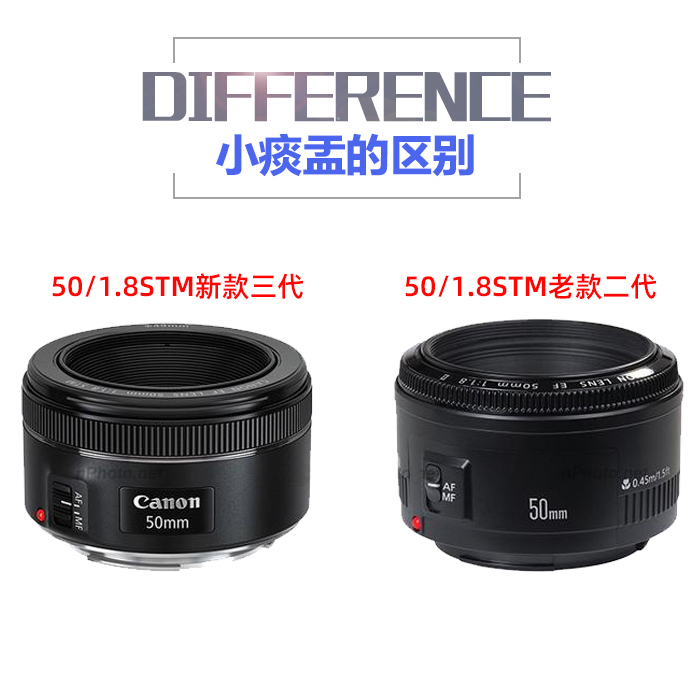 佳能 50mm F1.8 STM 三代新款 小痰盂 50 1.8 大光圈定焦人像镜头