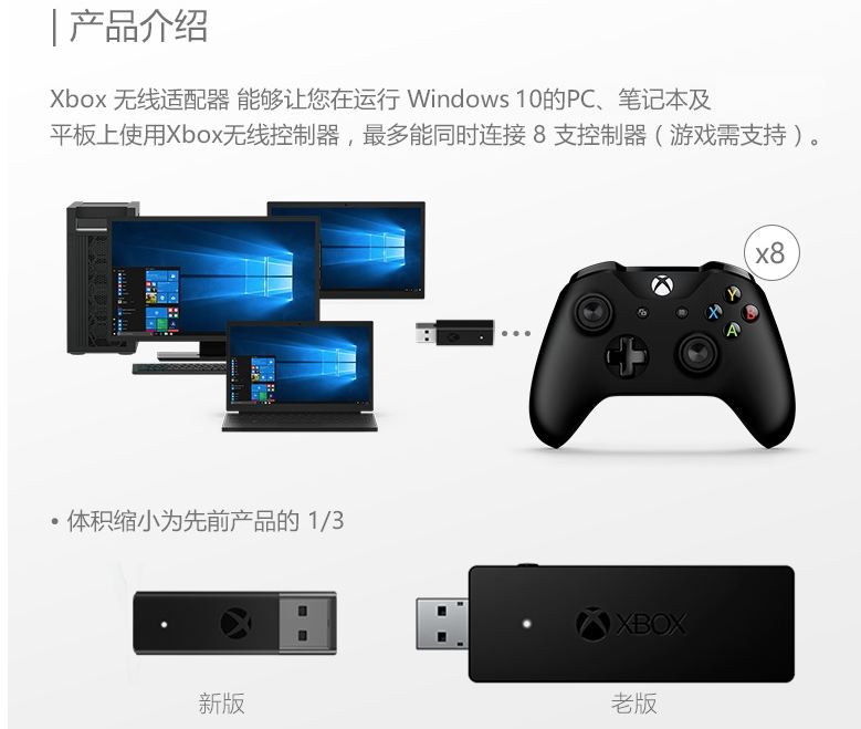 原装xss微软xbox手柄适配器ones无线Series二代接收器XSX充电电池