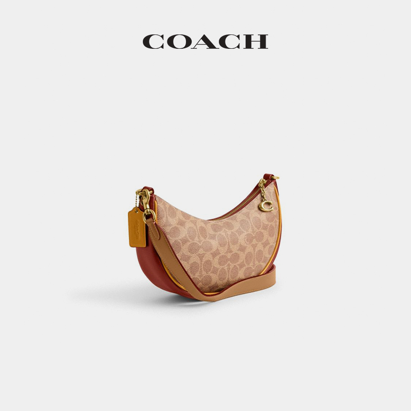 【新品】COACH/蔻驰女士经典标志帆布MIRA单肩包