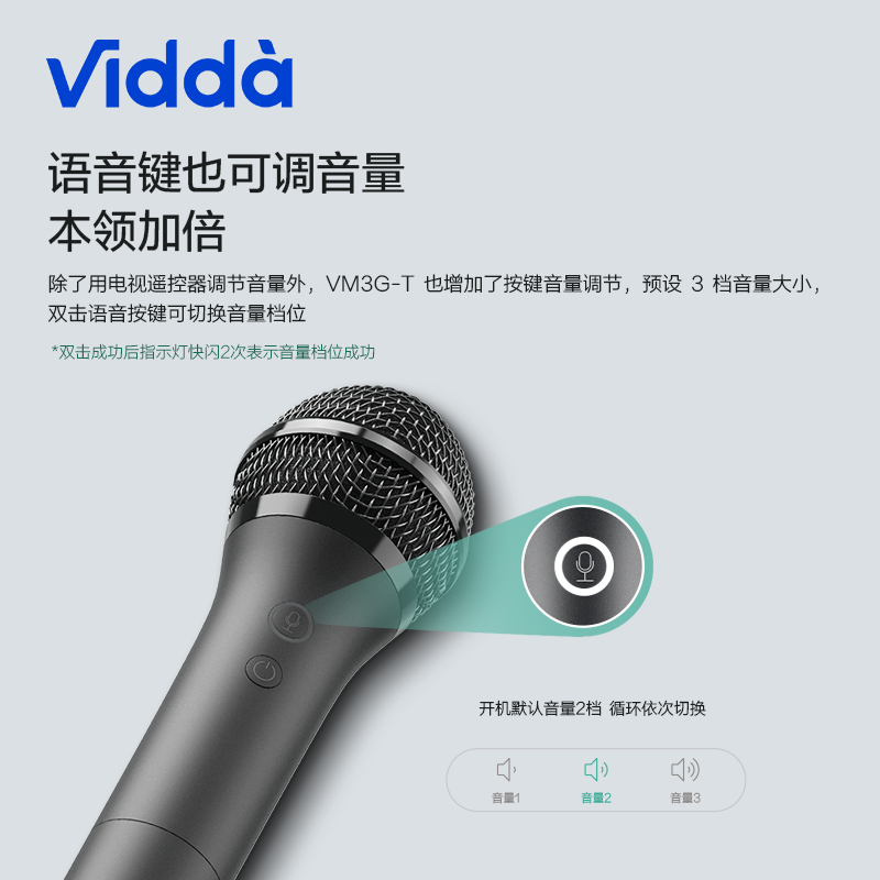 Vidda VM3G-T 海信AI美声无线K歌电视K歌麦克风话筒（青春版）